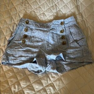 Express Blue High Waist Denim Shorts